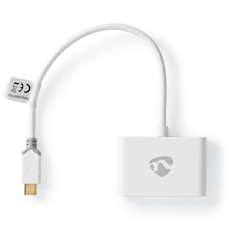 Nedis CCBP65960WT02 Usb-adapter Usb 3.1 Gen1 Usb Type-c&trade; Male 2x Usb Type A 1000 Mbps 0.20 M