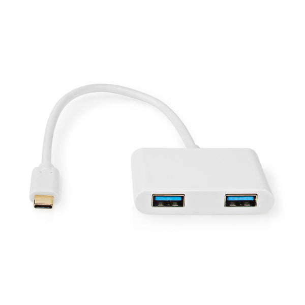 Nedis CCGB65960WT02 Usb-c 3.0-adapter Usb-c Male - 2x Usb-a Male 0,2 M