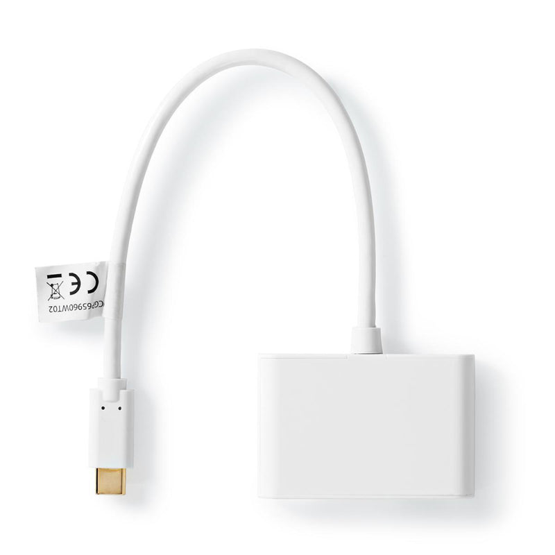 Nedis CCGB65960WT02 Usb-c 3.0-adapter Usb-c Male - 2x Usb-a Male 0,2 M