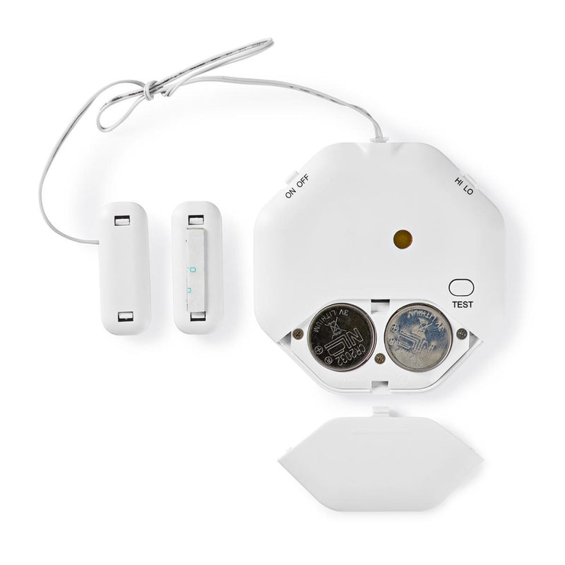 Nedis ALRMGBD20WT Dun Glasbreukmelderalarm Voor Deuren / Ramen Ingebouwde Sirene