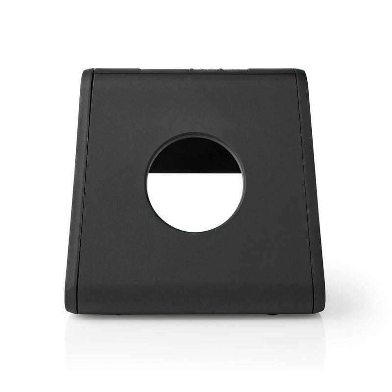 Nedis WCACQ10W1BK Wekker Draadloze Lader Qi-gecertificeerd Meerkleurige Nachtlamp Zwart
