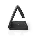 Nedis WCACQ10W1BK Wekker Draadloze Lader Qi-gecertificeerd Meerkleurige Nachtlamp Zwart