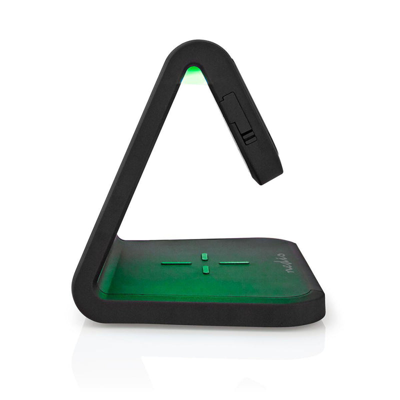 Nedis WCACQ10W1BK Wekker Draadloze Lader Qi-gecertificeerd Meerkleurige Nachtlamp Zwart