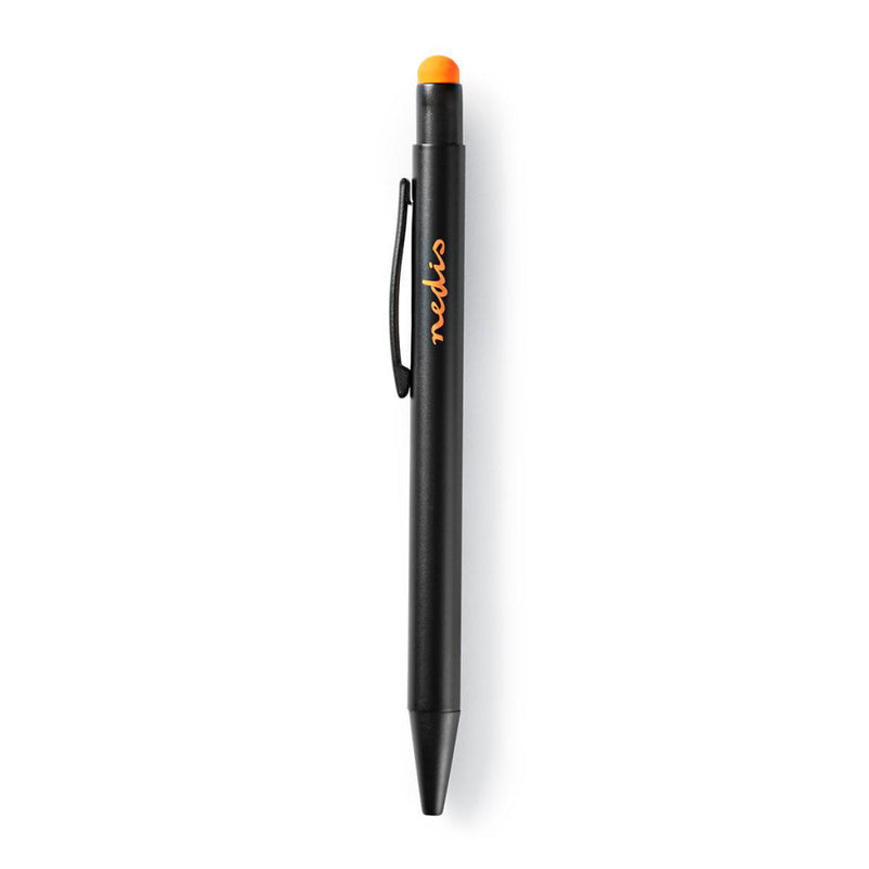 Nedis STYLB107BK Stylus-balpen Met Gevoelige Rubberen Punt Metaal Zwart