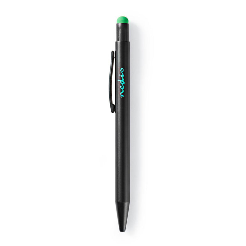 Nedis STYLB107BK Stylus-balpen Met Gevoelige Rubberen Punt Metaal Zwart