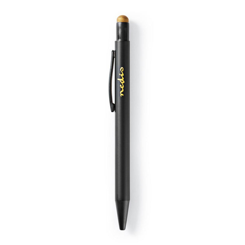 Nedis STYLB107BK Stylus-balpen Met Gevoelige Rubberen Punt Metaal Zwart