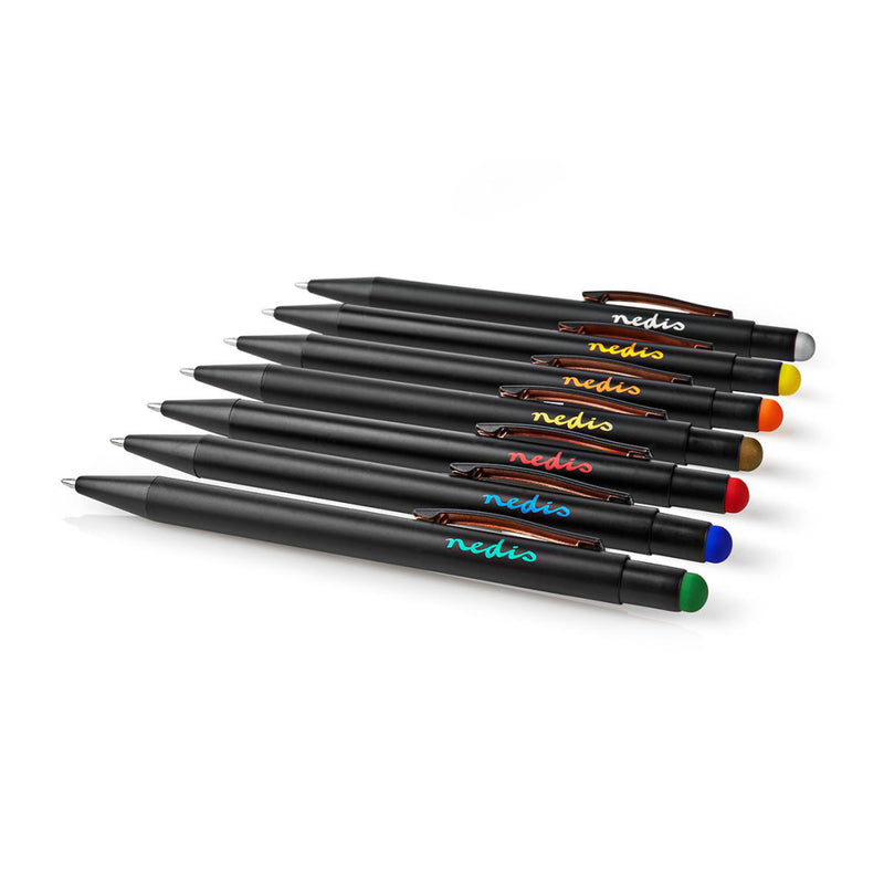Nedis STYLB107BK Stylus-balpen Met Gevoelige Rubberen Punt Metaal Zwart