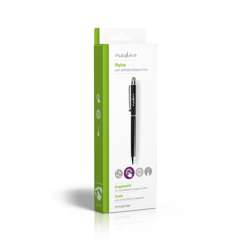 Nedis STYLB201BK Stylus-balpen Met Zachte Koperen Punt Metaal Zwart