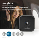 Nedis BTTR400BK Draadloze Audiozender Bluetooth® Voor Gebruik In Vliegtuigen Zwart