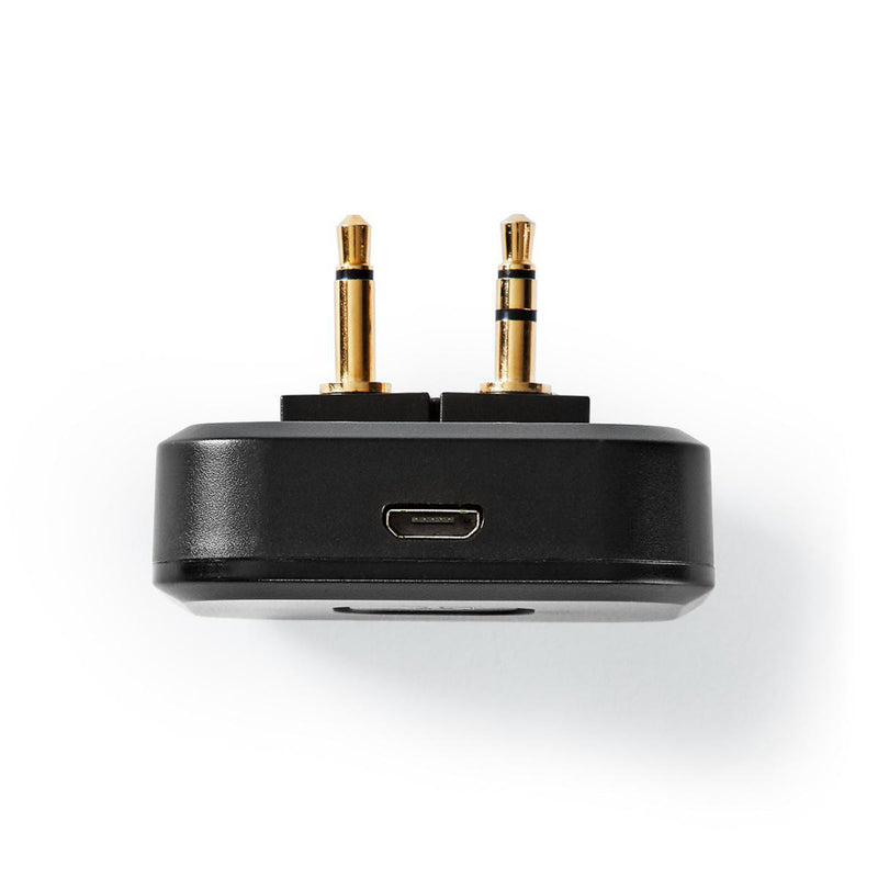 Nedis BTTR400BK Draadloze Audiozender Bluetooth® Voor Gebruik In Vliegtuigen Zwart