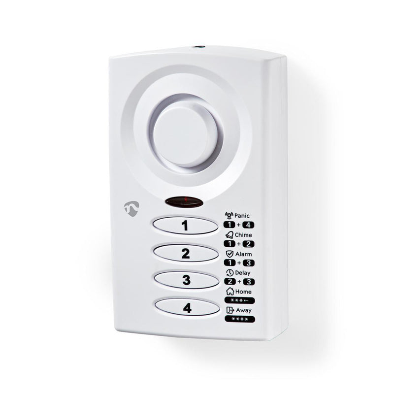 Nedis ALRMD30WT Via Toetsenblok Bediend Deur-/raamalarm Met Magnetische Sensor 3 Alarmmodi
