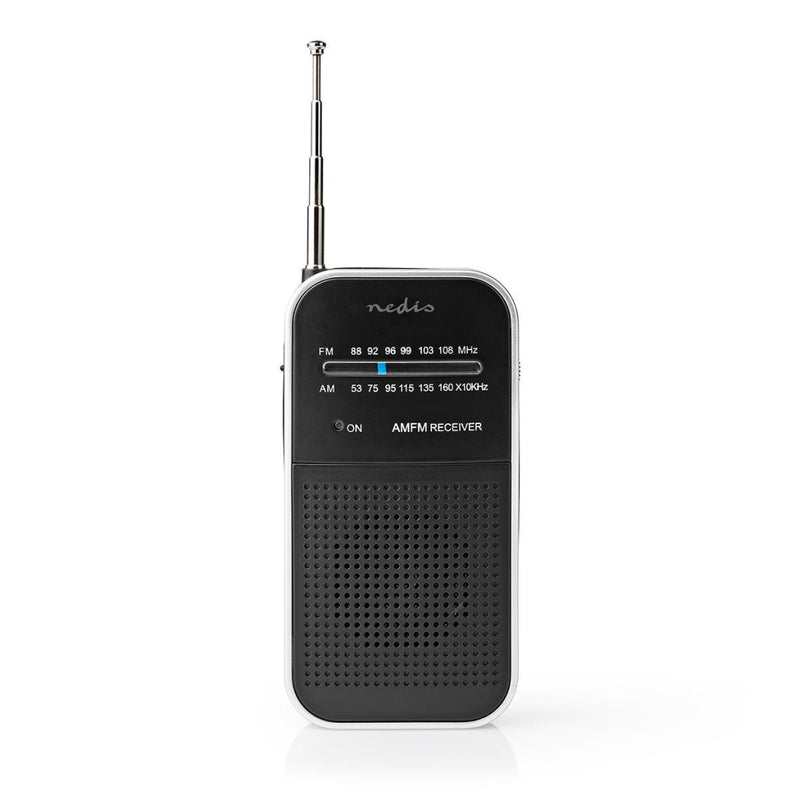Nedis RDFM1110SI Fm/am-radio 1,5 W Zakformaat Zilver / Zwart