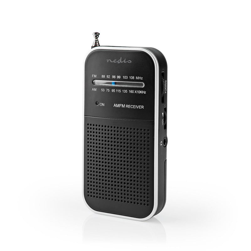 Nedis RDFM1110SI Fm/am-radio 1,5 W Zakformaat Zilver / Zwart
