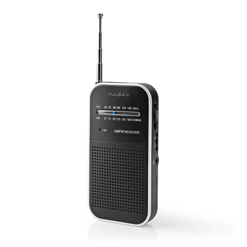 Nedis RDFM1110SI Fm/am-radio 1,5 W Zakformaat Zilver / Zwart