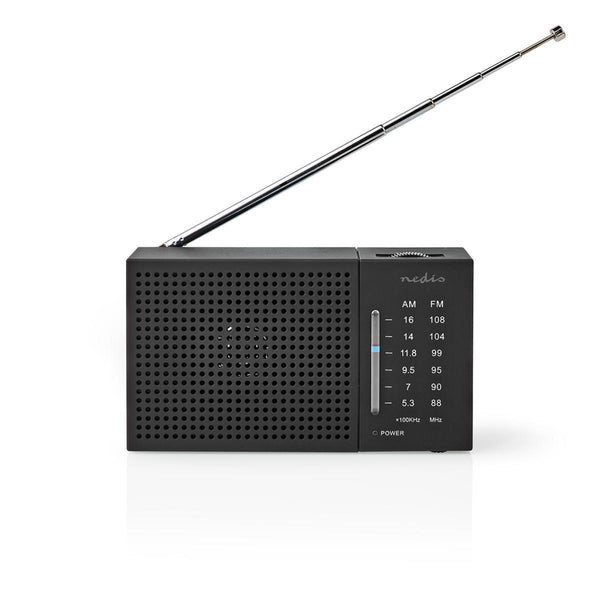 Nedis RDFM1200BK Fm/am-radio 1,5 W Zakformaat Zwart