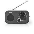 Nedis RDFM1320SI Fm-radio 1,5 W Draaggreep Zilver/zwart