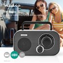 Nedis RDFM1320SI Fm-radio 1,5 W Draaggreep Zilver/zwart