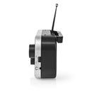 Nedis RDFM1320SI Fm-radio 1,5 W Draaggreep Zilver/zwart