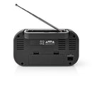 Nedis RDFM1320SI Fm-radio 1,5 W Draaggreep Zilver/zwart