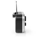 Nedis RDFM1320SI Fm-radio 1,5 W Draaggreep Zilver/zwart