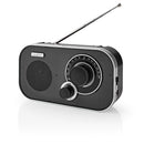 Nedis RDFM1320SI Fm-radio 1,5 W Draaggreep Zilver/zwart