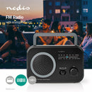 Nedis RDFM1330GY Fm/am-radio 1,8 W Draaggreep Grijs/zwart