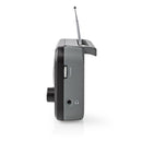 Nedis RDFM1330GY Fm/am-radio 1,8 W Draaggreep Grijs/zwart