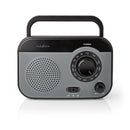 Nedis RDFM1340GY Fm/am-radio 1,8 W Draaggreep Grijs/zwart