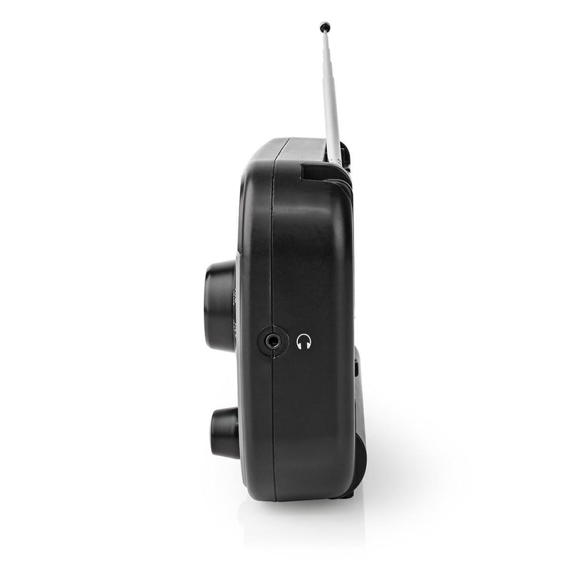 Nedis RDFM1340GY Fm/am-radio 1,8 W Draaggreep Grijs/zwart
