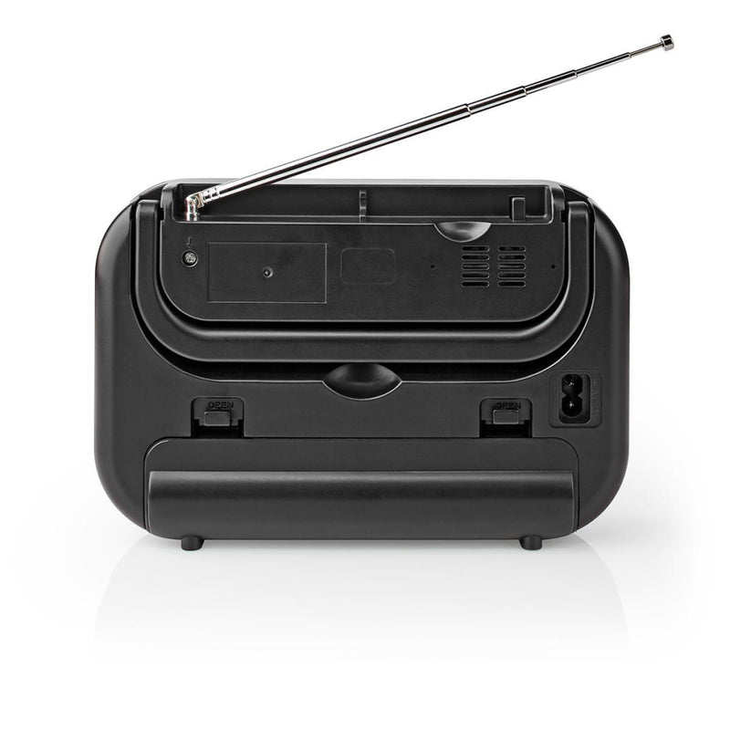 Nedis RDFM1340GY Fm/am-radio 1,8 W Draaggreep Grijs/zwart