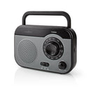 Nedis RDFM1340GY Fm/am-radio 1,8 W Draaggreep Grijs/zwart