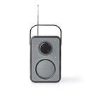 Nedis RDFM1400GY Fm/am-radio 1,8 W Draaggreep Grijs/zwart