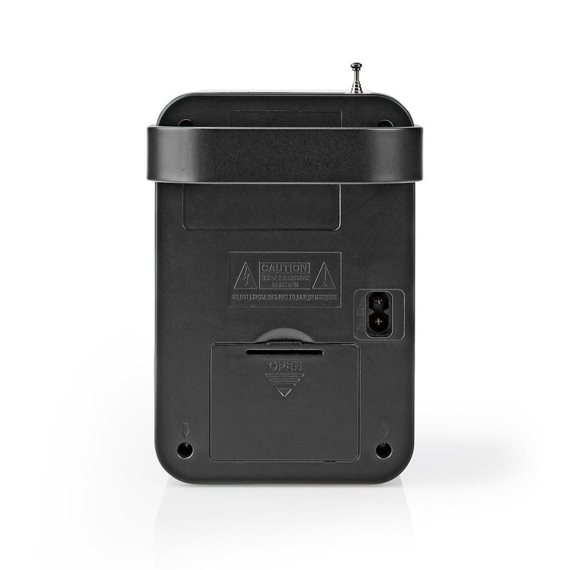 Nedis RDFM1400GY Fm/am-radio 1,8 W Draaggreep Grijs/zwart