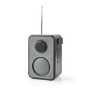 Nedis RDFM1400GY Fm/am-radio 1,8 W Draaggreep Grijs/zwart