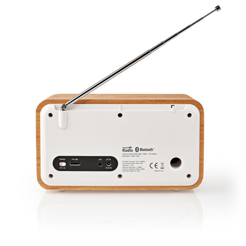 Nedis RDIN2000WT Internetradio Tafelmodel Bluetooth® / Wi-fi Dab+ / Fm / Internet 2.4 " Kleurensche