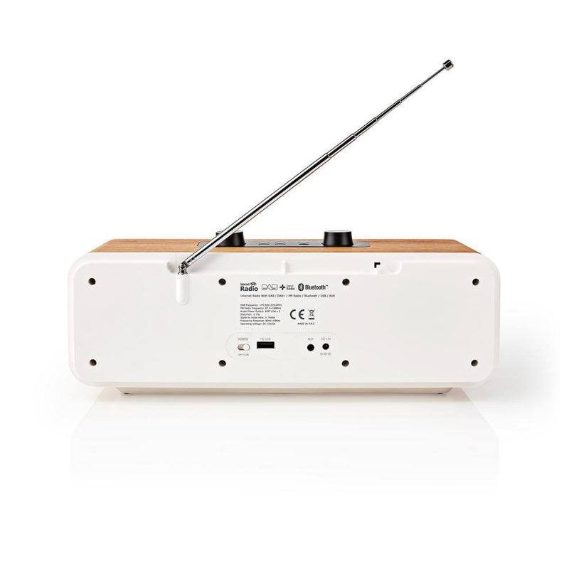 Nedis RDIN2500WT Internetradio Tafelmodel Bluetooth® / Wi-fi Dab+ / Fm / Internet 2.4 " Kleurensche