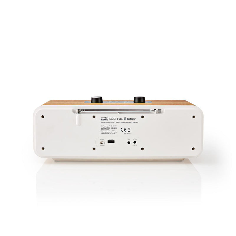 Nedis RDIN2500WT Internetradio Tafelmodel Bluetooth® / Wi-fi Dab+ / Fm / Internet 2.4 " Kleurensche
