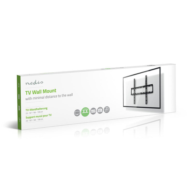 Nedis TVWM1031BK Vaste Tv Muurbeugel 23 - 55&quot; Max. 35 Kg 23 Mm Wandafstand