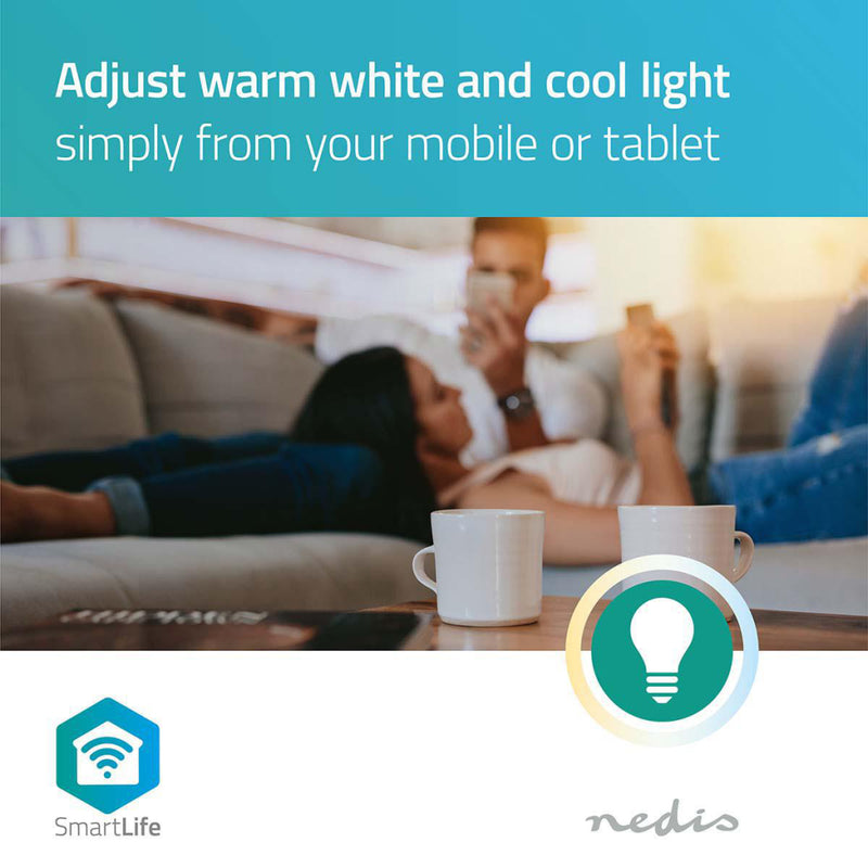 Nedis WIFILW12WTE27 Smartlife Led Bulb Wi-fi E27 800 Lm 9 W Warm Wit 2700 K Energieklasse: A+ Andro