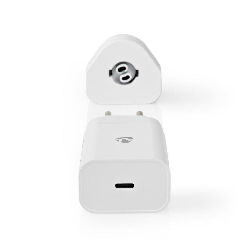 Nedis WCPD18WU102WT Oplader PD3.0 18W 1,5 A/2 A/3,0 A Output 1 USB-C 18W Automatische Voltage Selec