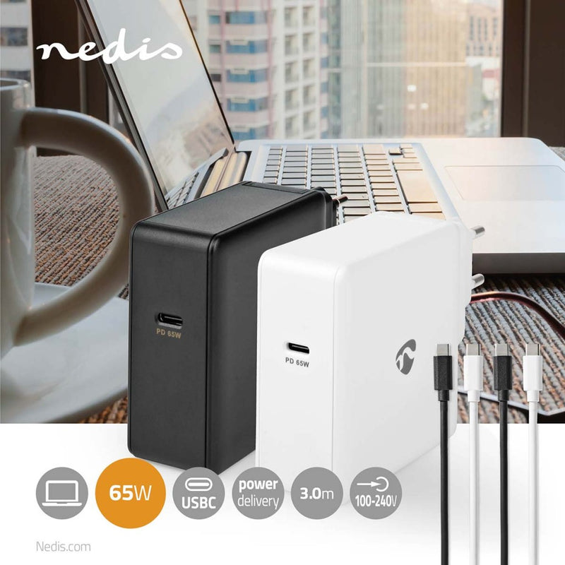 Nedis WCPD65W105WT Oplader met Snellaad Functie Wit