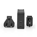 Nedis WCPD65W110BK Oplader met Snellaad Functie Zwart