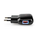 Nedis WCQC301ABK Wandlader 3,0 A Usb (qc 3.0) Zwart