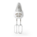 Nedis KAHM100CWT Handmixer 200 W 5-snelheden Turbo-functie 2 Deeghaken / 2 Kloppers Grijs / Wit