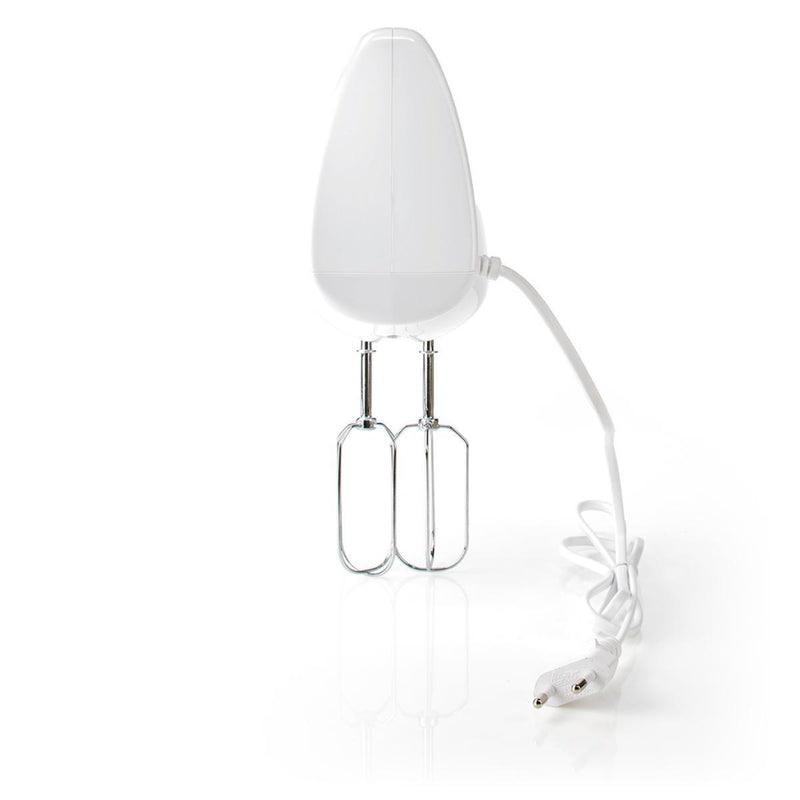Nedis KAHM100CWT Handmixer 200 W 5-snelheden Turbo-functie 2 Deeghaken / 2 Kloppers Grijs / Wit