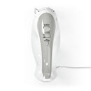 Nedis KAHM100CWT Handmixer 200 W 5-snelheden Turbo-functie 2 Deeghaken / 2 Kloppers Grijs / Wit
