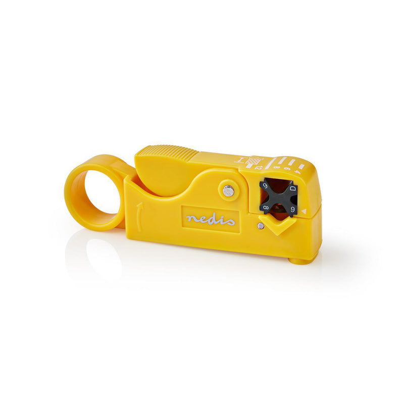 Nedis CSGG49510YE Coaxkabelstripper Rg58 Rg59 Rg62 Rg7