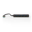 Nedis UHUBU3410BK Usb-hub 4-poorts Usb 3.0 Zwart