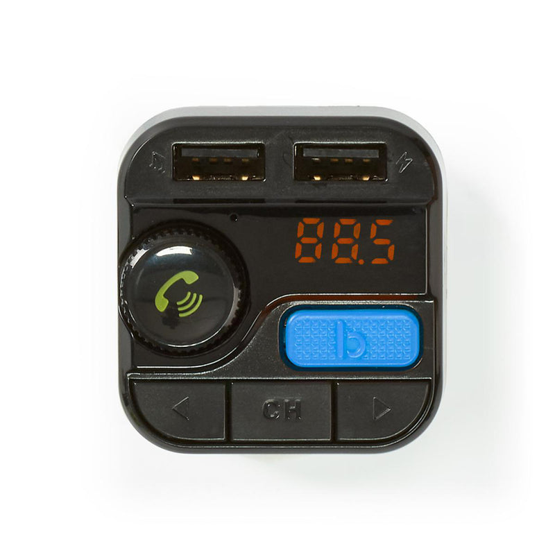 Nedis CATR121BK Fm-zender Voor In De Auto Bluetooth&reg; Bass Boost Microsd-kaartopening Handsfree