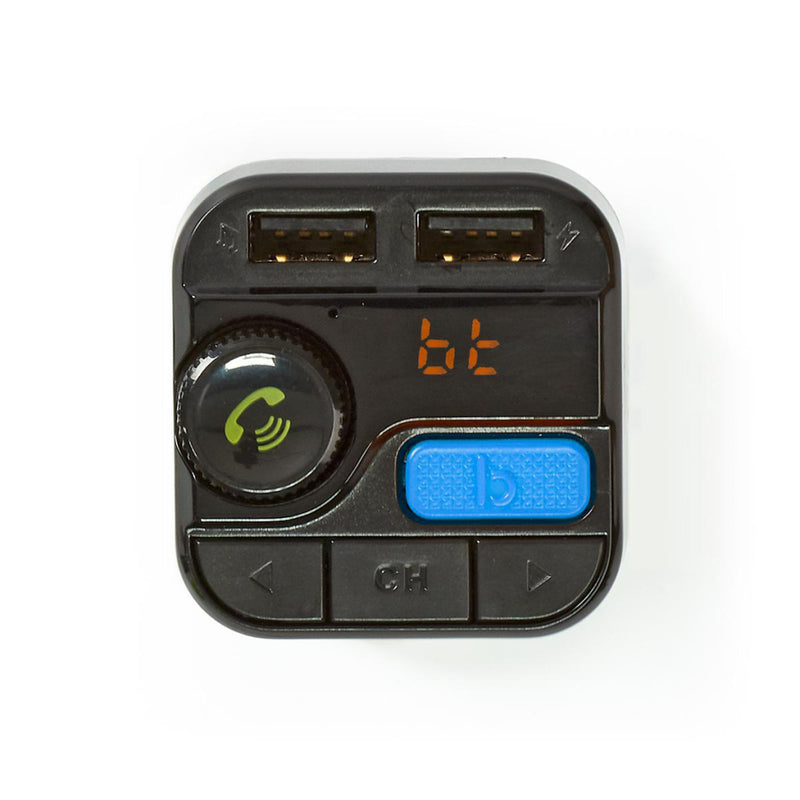Nedis CATR121BK Fm-zender Voor In De Auto Bluetooth&reg; Bass Boost Microsd-kaartopening Handsfree